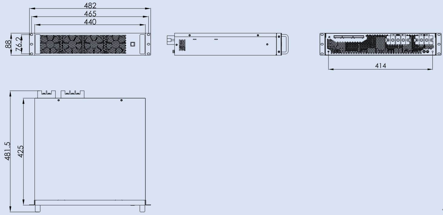 儲能雙向DC/DC尺寸圖